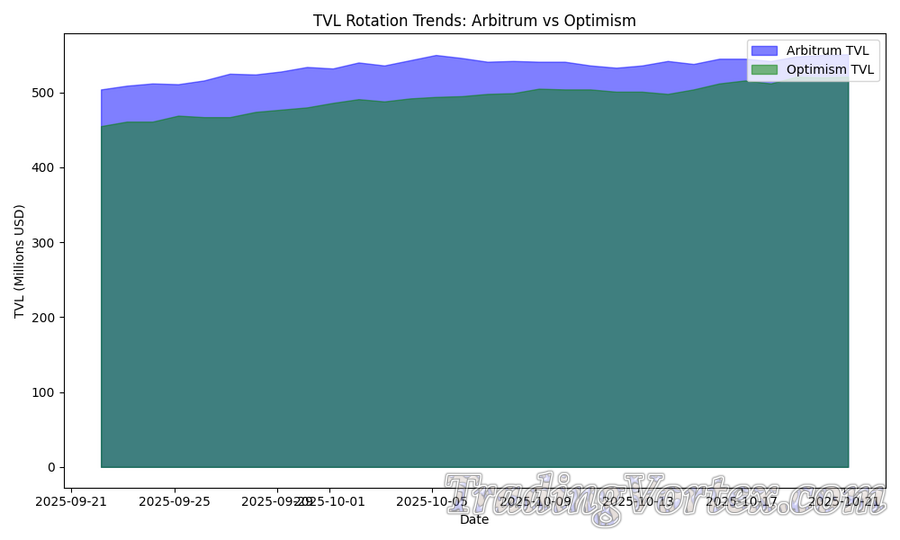 TVL Migration Between Arbitrum and Optimism – 30-Day Rotation