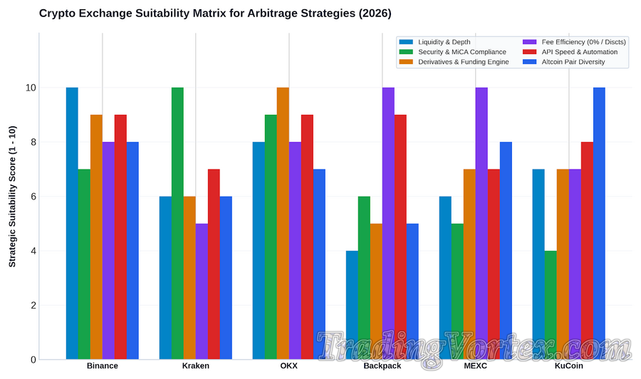 Crypto Exchange Suitability Matrix for Arbitrage Strategies (2026)