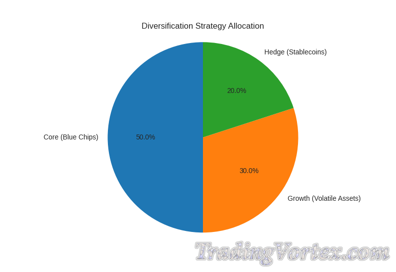 Diversification Pie Chart - Core / Growth / Hedge (50 / 30 / 20)