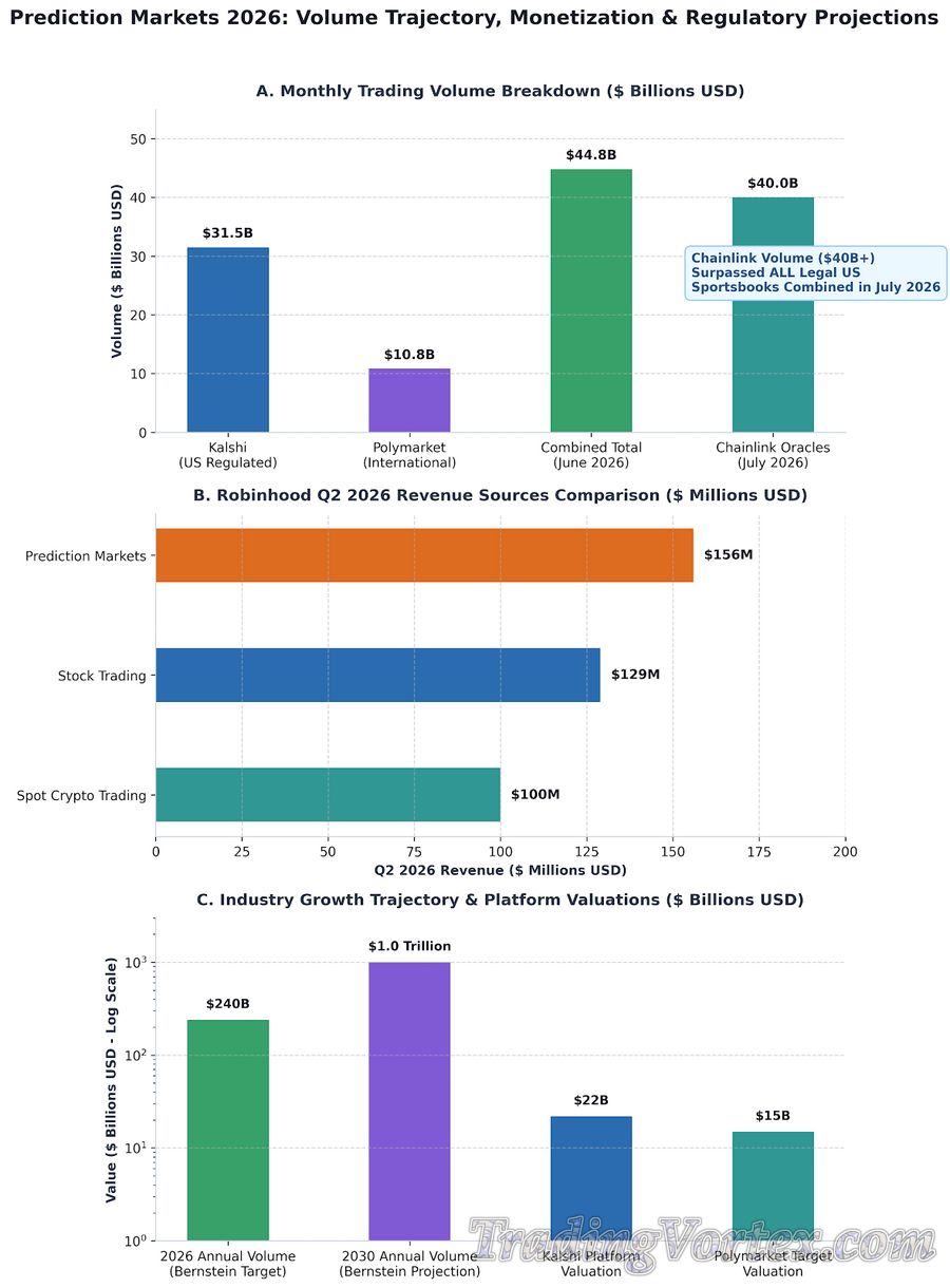 Prediction Markets 2026: Volume Trajectory, Monetization & Regulatory Projections
