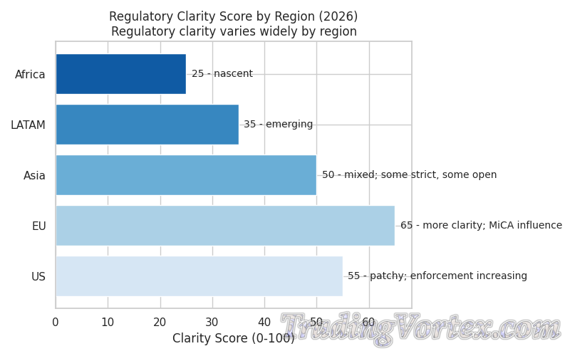 Regulatory Clarity Score by Region (2026)