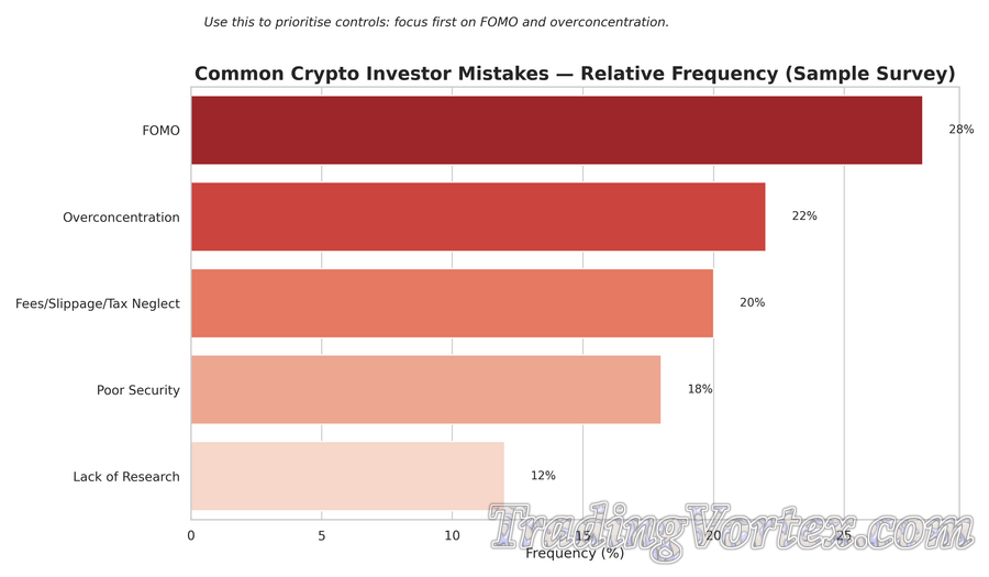 Common Crypto Investor Mistakes — Relative Frequency
