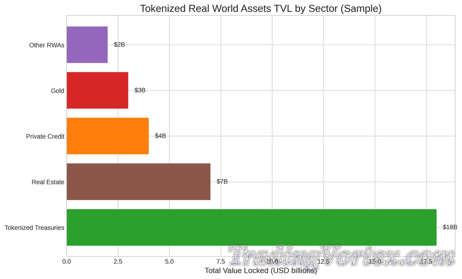 Tokenized Real World Assets TVL by Sector — Comparative Sector Totals (Sample)
