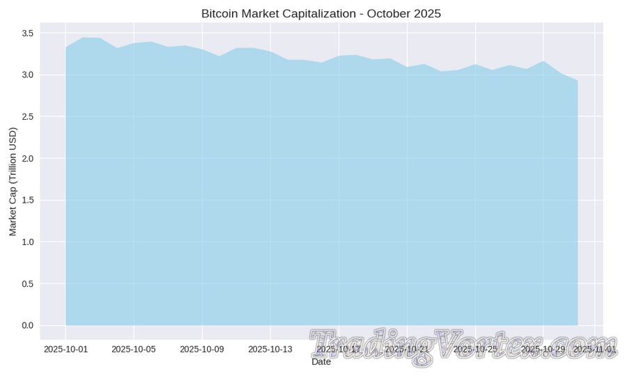 Bitcoin Market Capitalization, October 2025