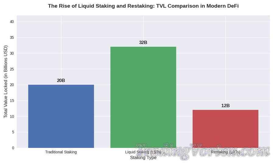 The Rise of Liquid Staking and Restaking — TVL Comparison in Modern DeFi