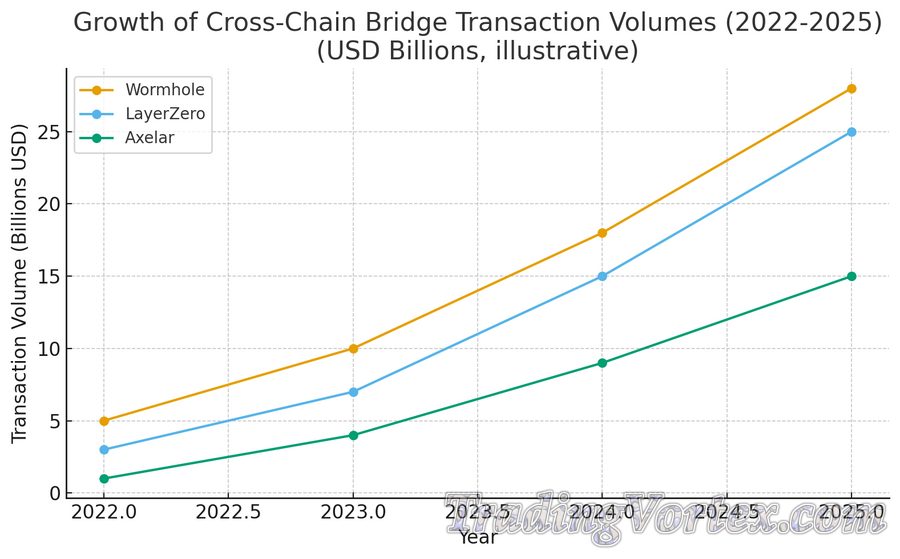 Cross-Chain Bridges Transaction Growth (2022–2025)