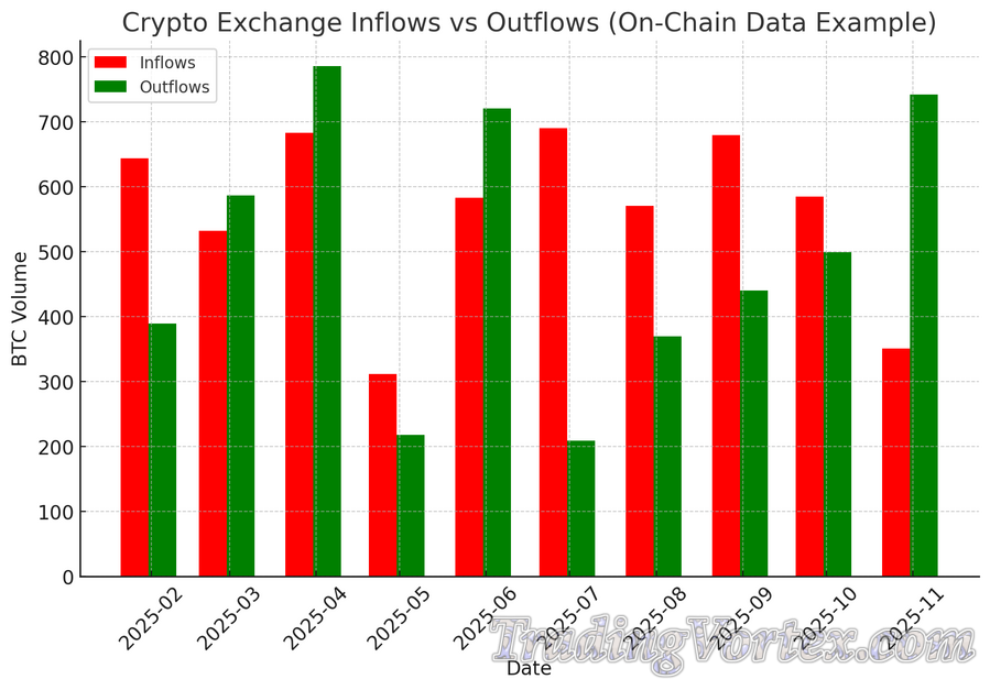 Crypto Exchange Inflows vs Outflows (On-Chain Data Example)