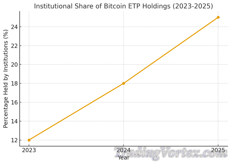 Institutional Adoption of Bitcoin ETPs (2023–2025 Projection)