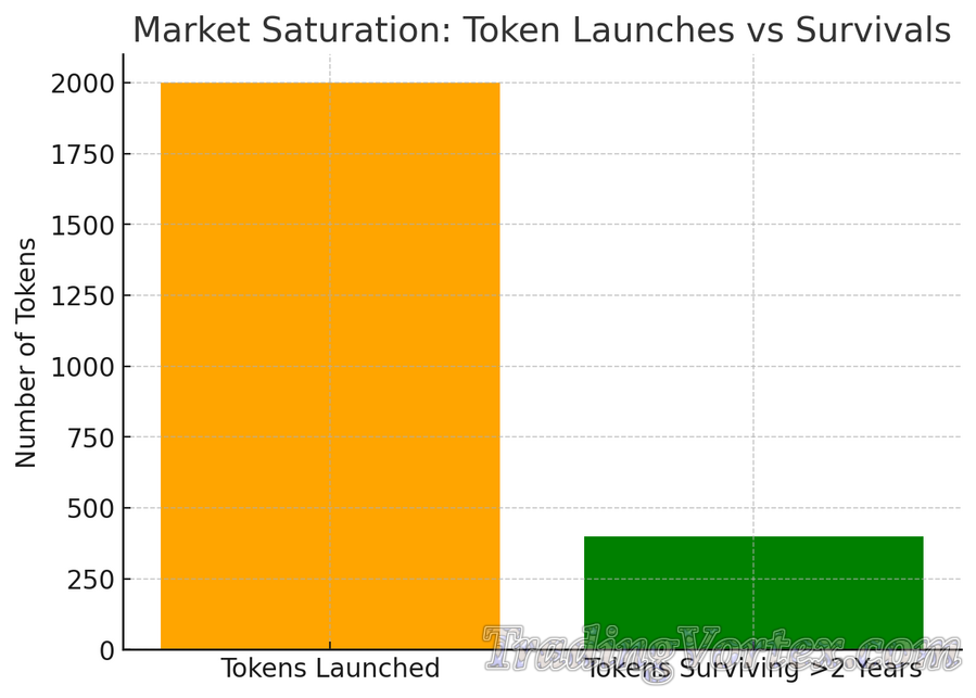 Market Saturation: Token Launches vs Survivals
