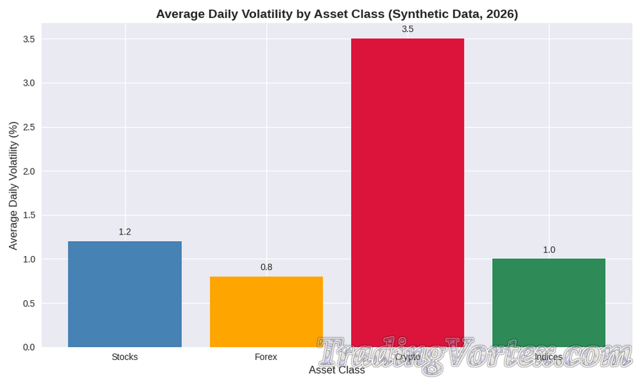 Volatility Comparison Chart: Average Daily Volatility by Asset Class