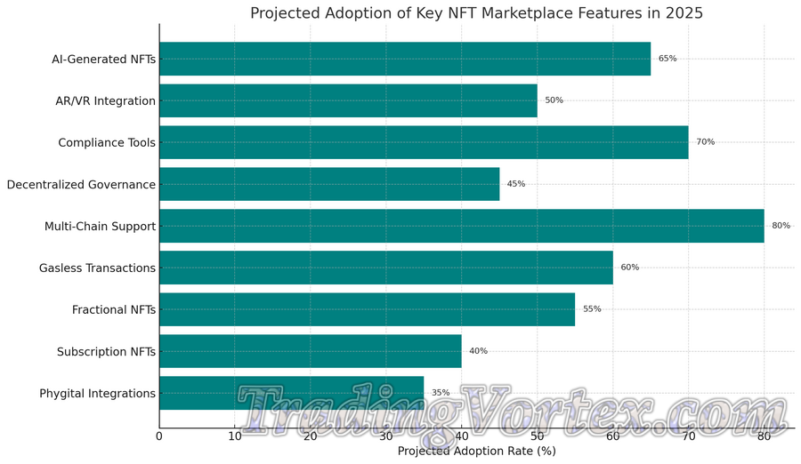 Projected Adoption Rates of Key NFT Marketplace Features in 2025