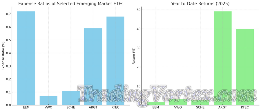 Comparing Cost and Performance: Top Emerging Market ETFs in 2025