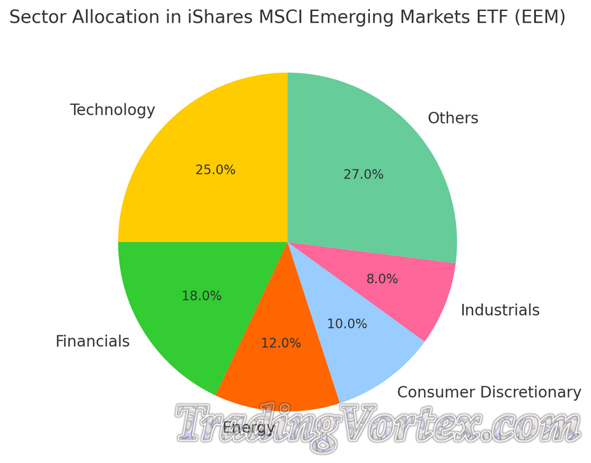 Sector Allocation in iShares MSCI Emerging Markets ETF
