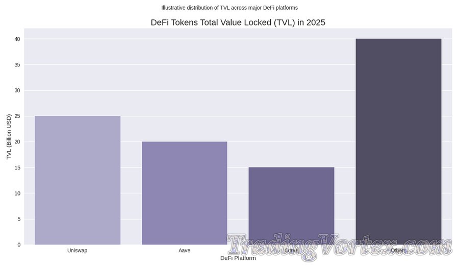 DeFi Tokens Total Value Locked (TVL) in 2025