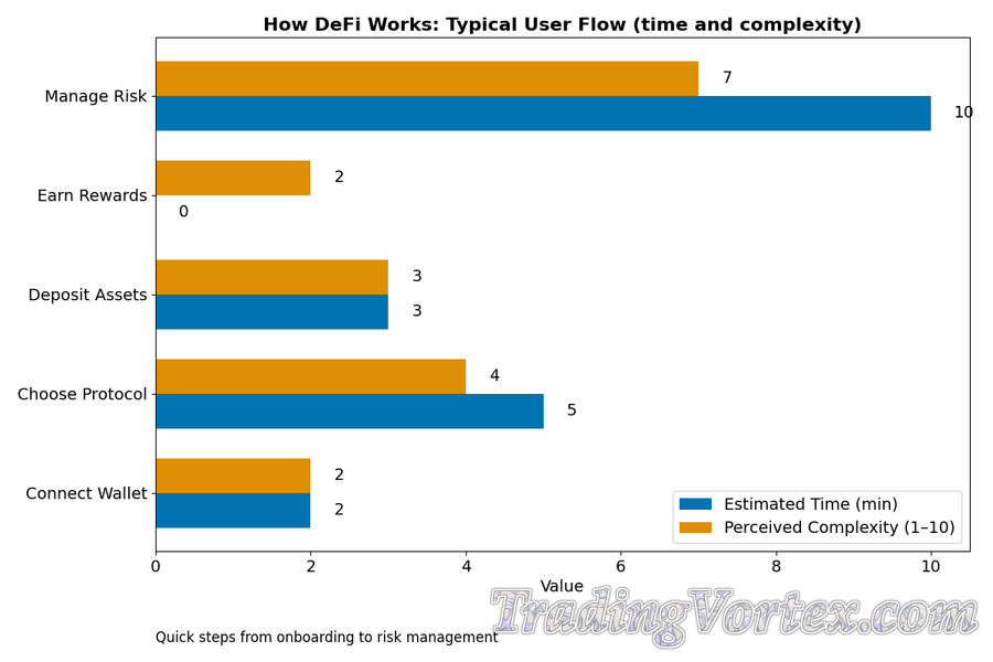 How DeFi Works: Typical User Flow (time and complexity)