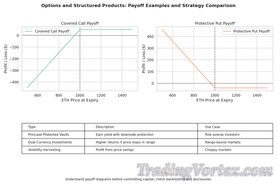Options and Structured Products: Payoff Examples and Strategy Comparison