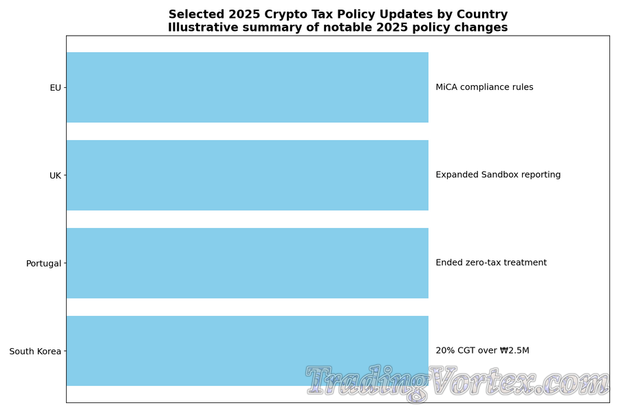 Selected 2025 Crypto Tax Policy Updates by Country
