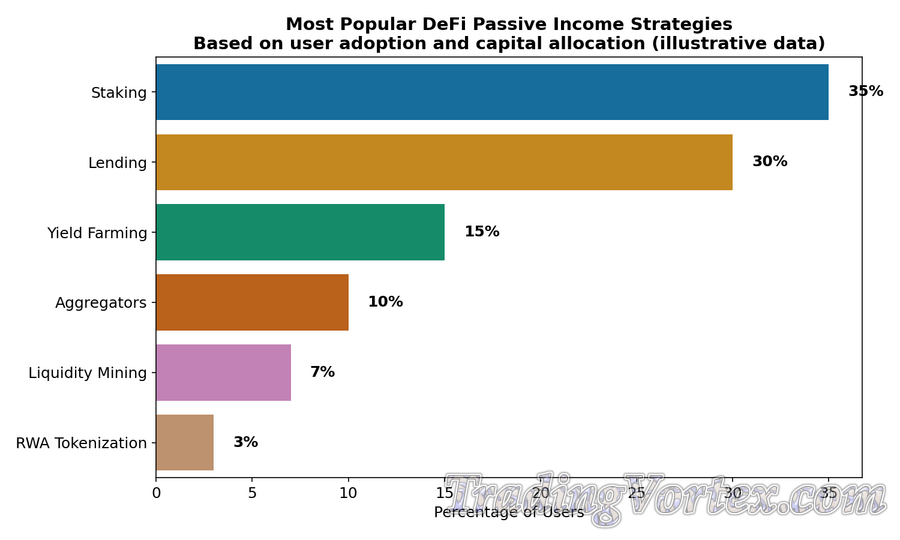 DeFi Strategy Popularity Bar Chart
