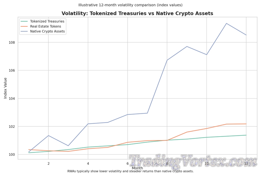 Volatility: Tokenized Treasuries vs Native Crypto Assets