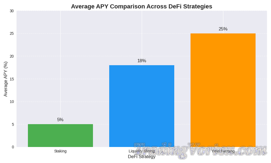 Average APY Comparison Across DeFi Strategies