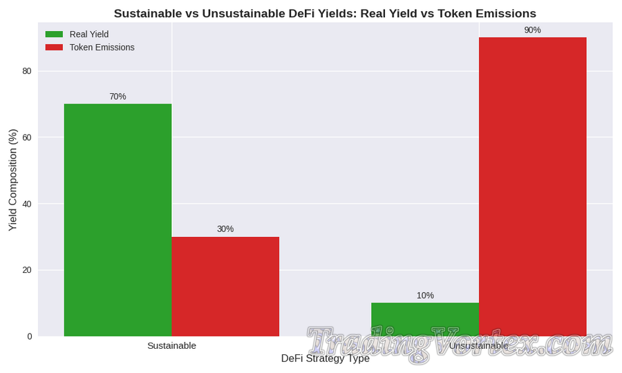 Sustainable vs Unsustainable DeFi Yields: Real Yield vs Token Emissions