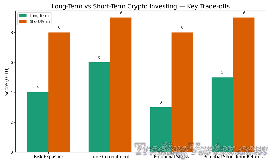 Long‑Term vs Short‑Term Crypto Investing &mdash; Key Trade‑offs
