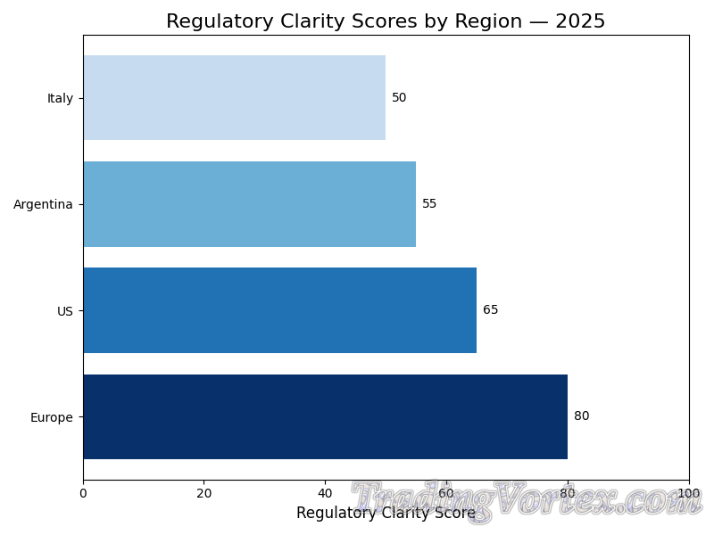 Regulatory Clarity Scores by Region &mdash; 2025
