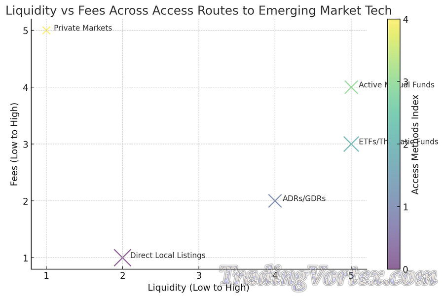 Liquidity vs Fees Across Access Routes