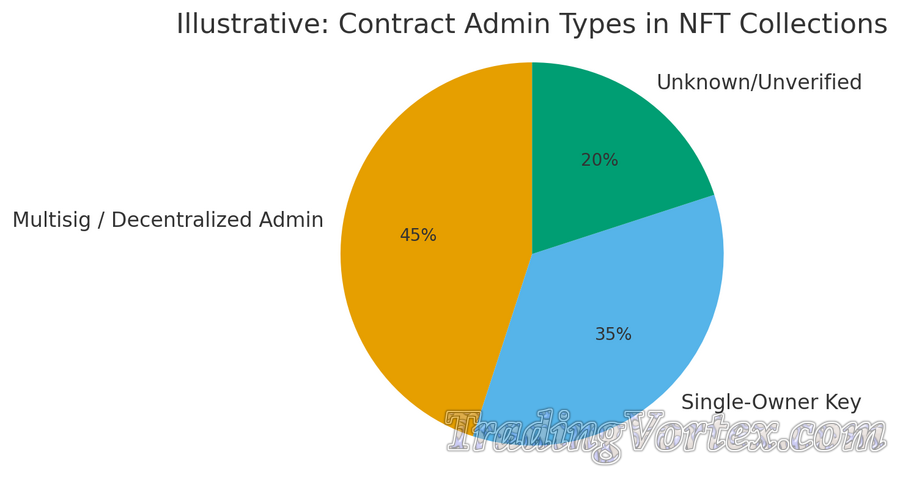 Contract Admin Types in NFT Collections (pie)