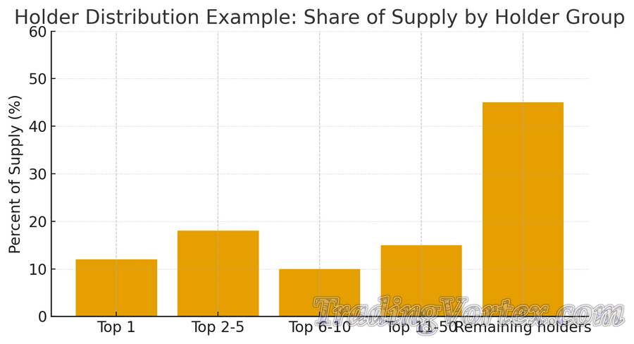 Holder distribution: Share of supply by holder group