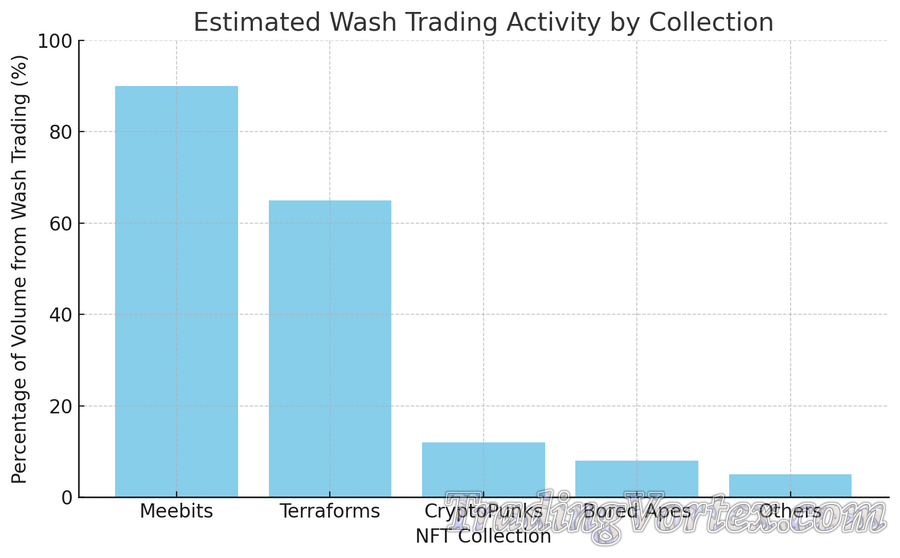 Estimated Wash Trading Activity by Collection