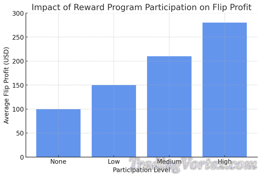 Impact of Reward Program Participation on Flip Profit