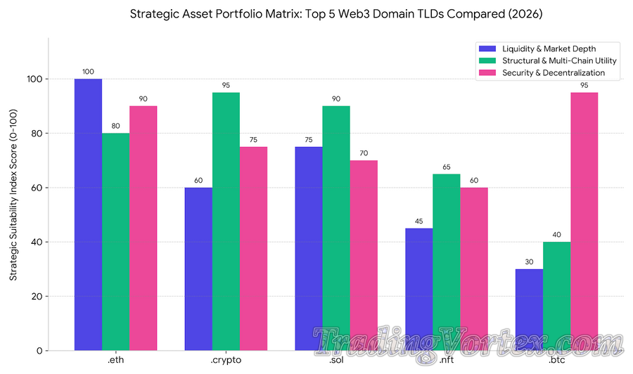 Strategic Asset Portfolio Matrix: Top 5 Web3 Domain TLDs Compared (2026)