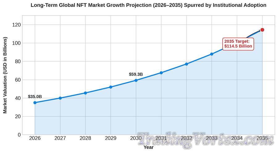 Long-Term Global NFT Market Growth Projection (2026&ndash;2035) Spurred by Institutional Adoption