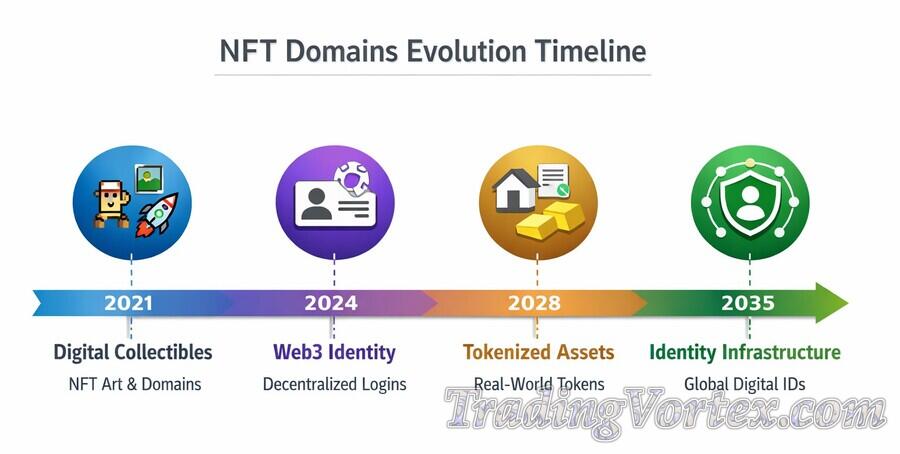NFT Domains Evolution Timeline (2021&ndash;2035)