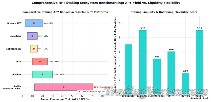 Comprehensive NFT Staking Ecosystem Benchmarking: Annual Percentage Yield (APY/APR) Ranges and Liquidity Flexibility Scores Across Leading Platforms Comprehensive NFT Staking Ecosystem Benchmarking: Annual Percentage Yield (APY/APR) Ranges and Liquidity Flexibility Scores Across Leading Platforms