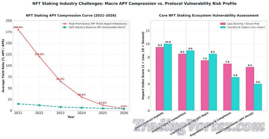 NFT Staking Industry Challenges: Macro APY Compression Curve (2021&ndash;2026) and Core Protocol Vulnerability Risk Assessment