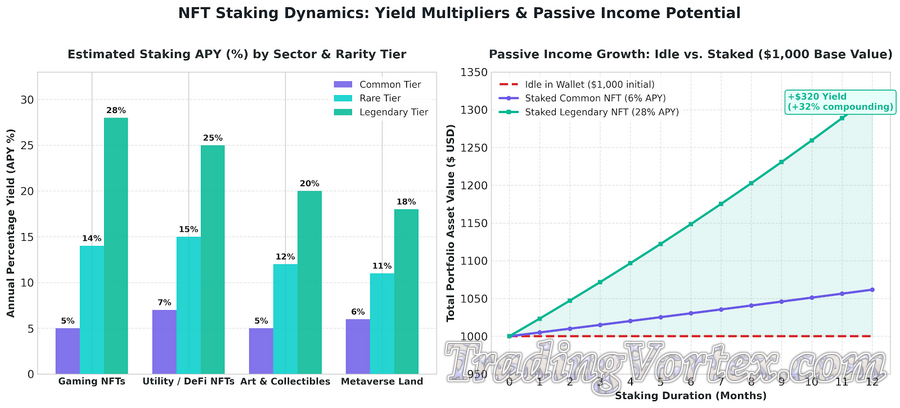 NFT Staking Dynamics: Yield Multipliers & Passive Income Potential Across Sectors and Rarity Tiers