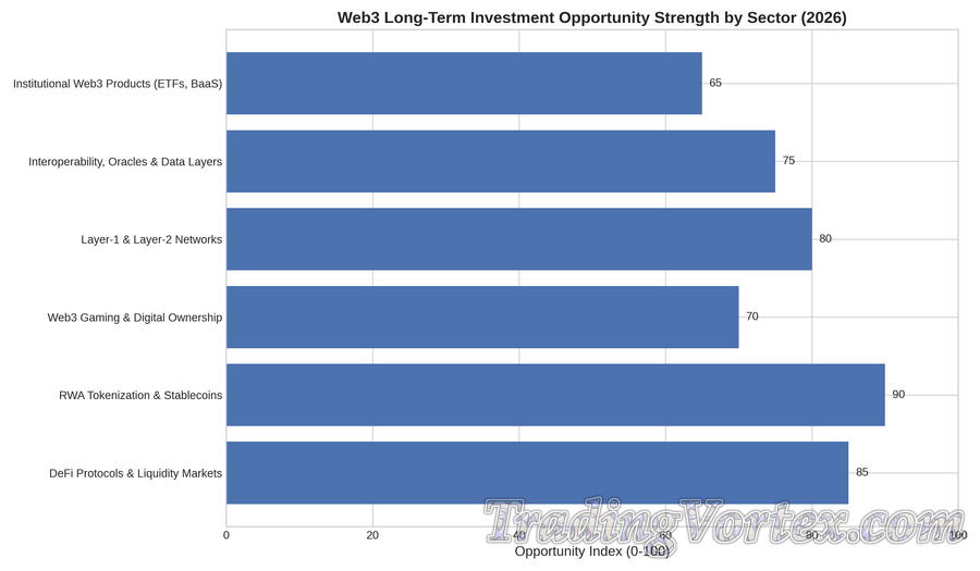 Web3 Long‑Term Investment Opportunity Strength by Sector (2026)
