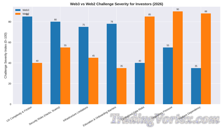 Web3 vs Web2 Challenge Severity for Investors (2026)