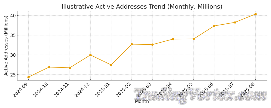 Active Addresses Trend: Monitoring Real User Activity