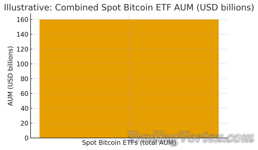 Combined Spot Bitcoin ETF AUM (single-bar snapshot)
