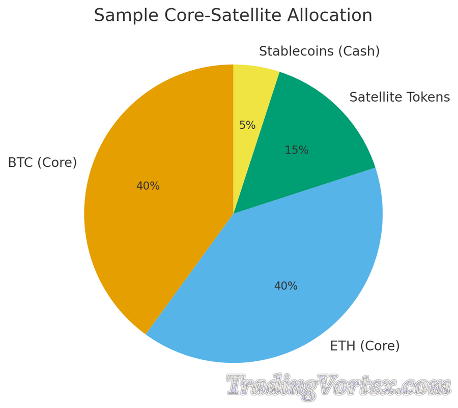 Core-Satellite Allocation (Table + Pie)
