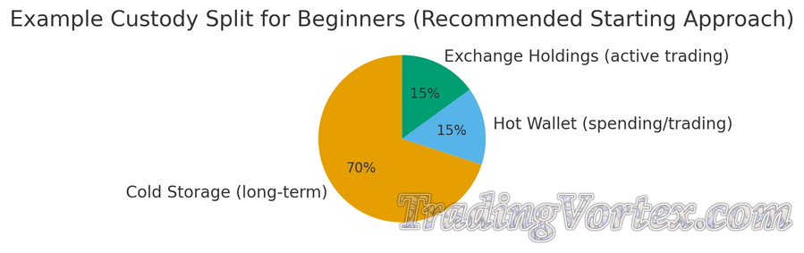 Example Custody Split for Beginners (pie chart)