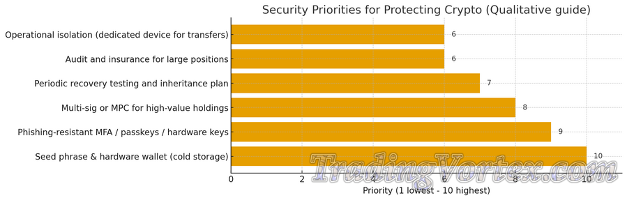 Security Priorities for Protecting Crypto (qualitative horizontal bar)