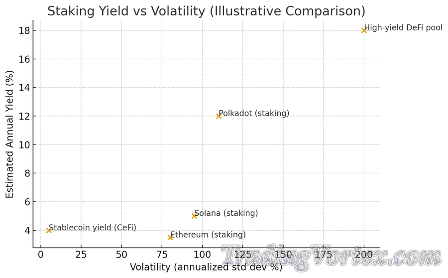 Staking Yield vs Volatility