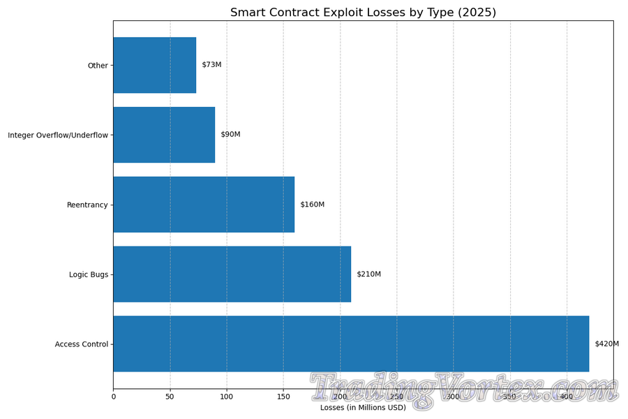 Smart Contract Exploit Losses by Type (2025)