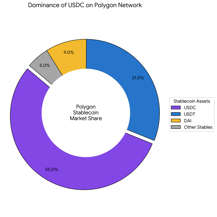 Dominance of USDC on Polygon Network